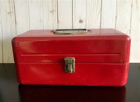 old metal tackle box|vintage old pal tackle box.